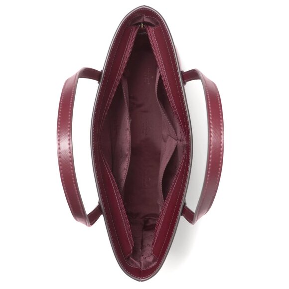 New Kate Spade Jana Tote Saffiano Leather Dark Merlot - Picture 3 of 5